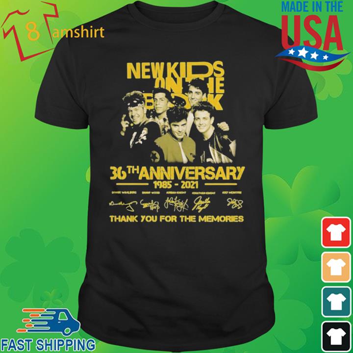 The New Kids On The Block 36th Anniversary 1985 2021 Signatures Thank You For The Memories Shirt