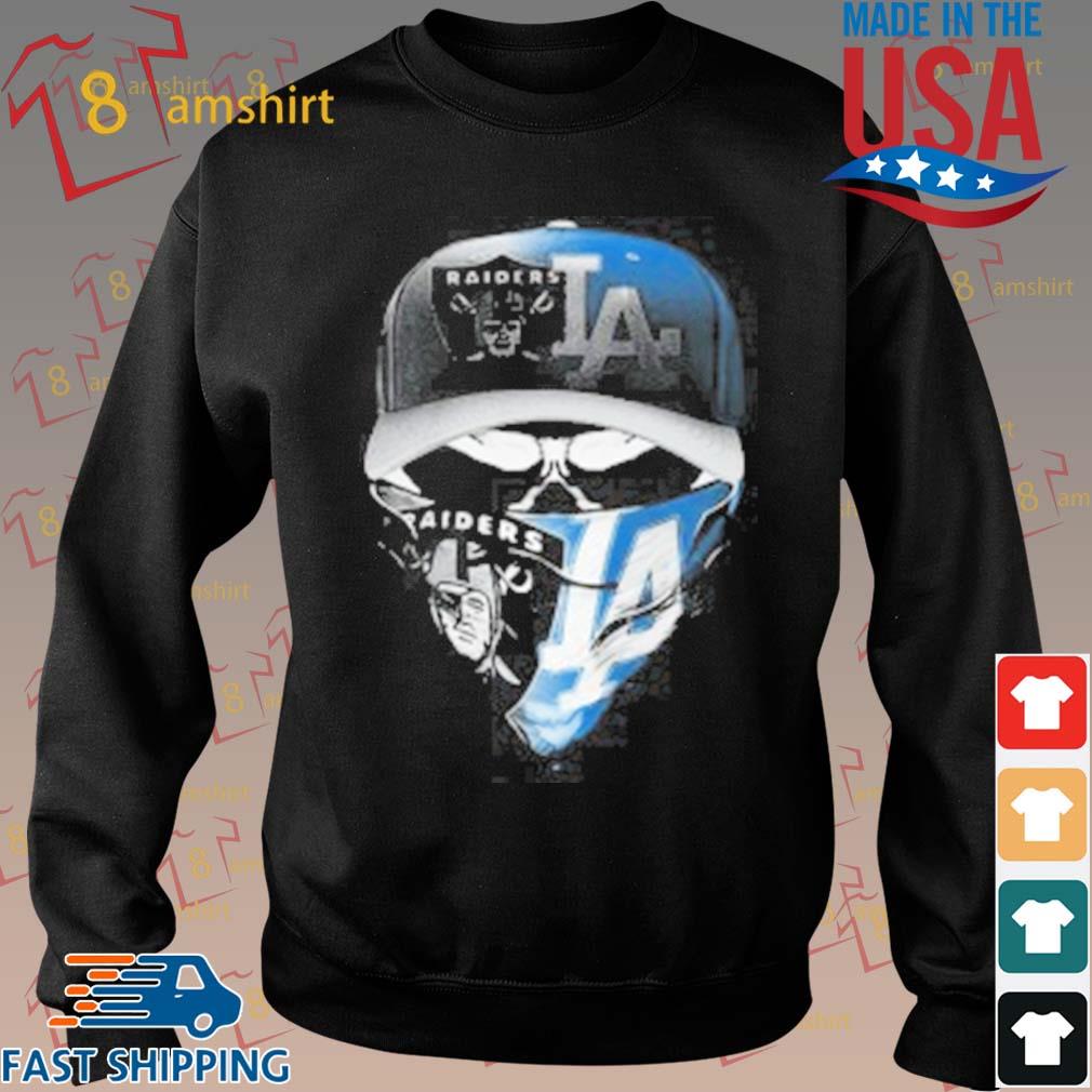 Oakland Raiders and Los Angeles Dodgers skull shirt, hoodie, sweater, long  sleeve and tank top