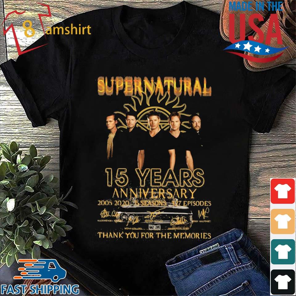 15 years of supernatural thank you for the memories shirt